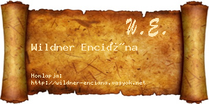 Wildner Enciána névjegykártya